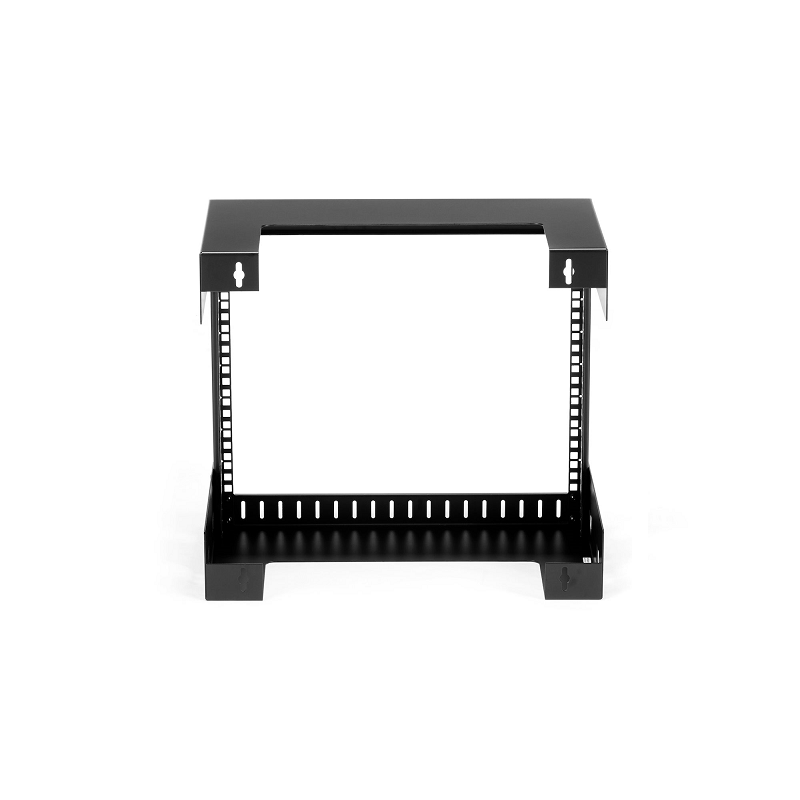 StarTech RK812WALLO 8U 19 inch Wall Mount Network 12 inch Deep 2 Post Open Frame Server Room Rack