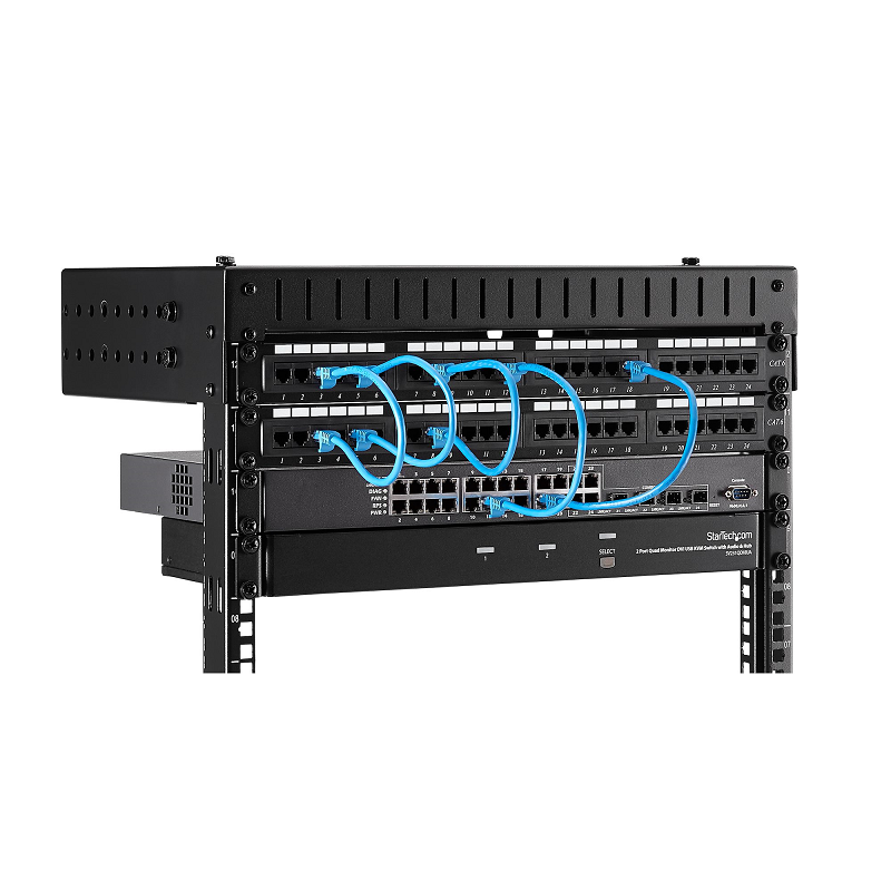 StarTech RK812WALLOA 8U 19 inch Wall Mount Network Rack Adj. 12-20 inch 2 Post Server Room Rack