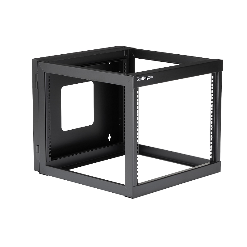 StarTech RK819WALLOH 8U Hinged Open Frame Wall-Mount Server Rack - 22 in. Deep