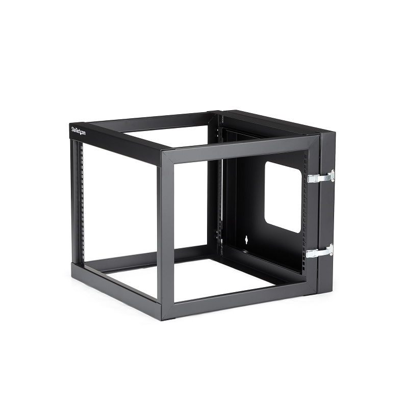 StarTech RK819WALLOH 8U Hinged Open Frame Wall-Mount Server Rack - 22 in. Deep