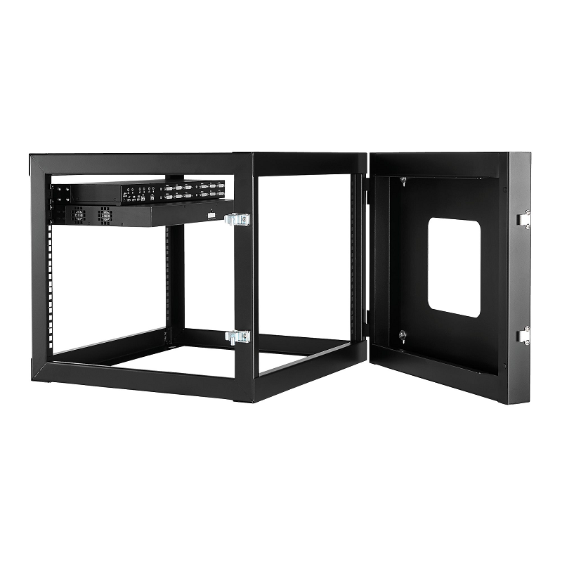StarTech RK819WALLOH 8U Hinged Open Frame Wall-Mount Server Rack - 22 in. Deep