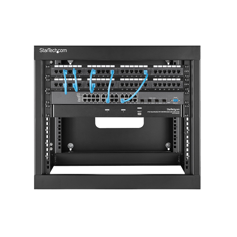 StarTech RK819WALLOH 8U Hinged Open Frame Wall-Mount Server Rack - 22 in. Deep