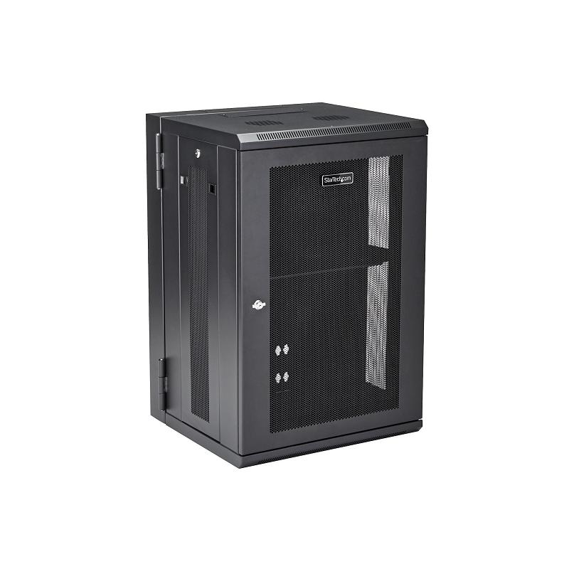 StarTech RK1820WALHM 18U 19 inch Wall Mount Network Cabinet w/Shelf & Flexible Side Panels