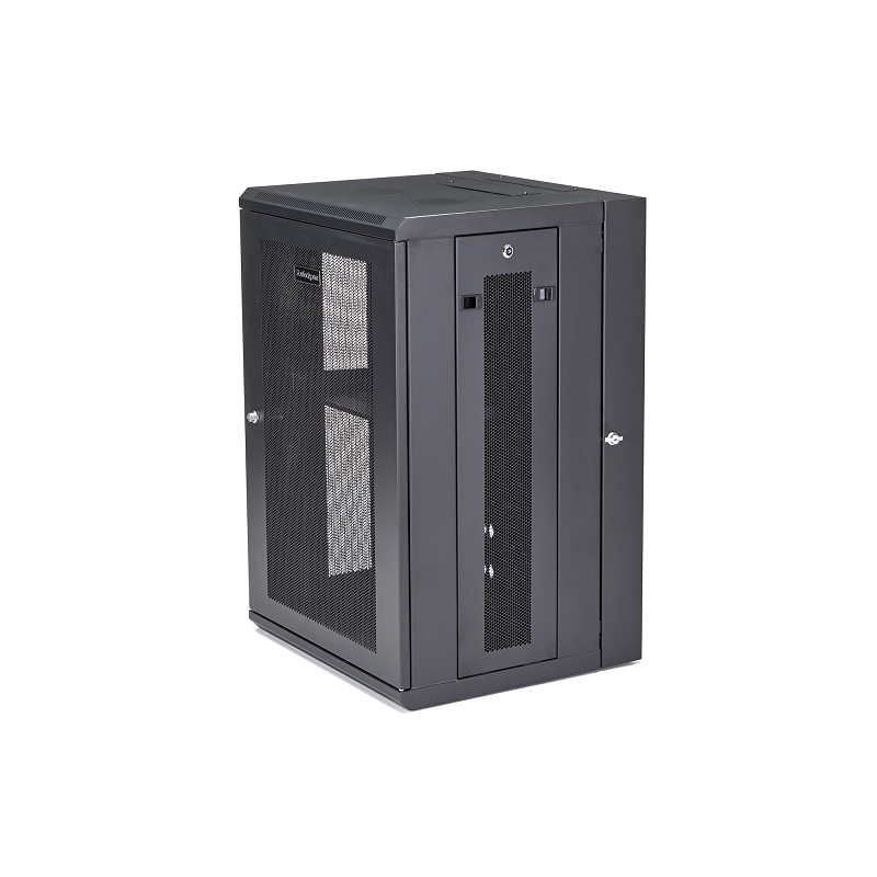 StarTech RK1820WALHM 18U 19 inch Wall Mount Network Cabinet w/Shelf & Flexible Side Panels