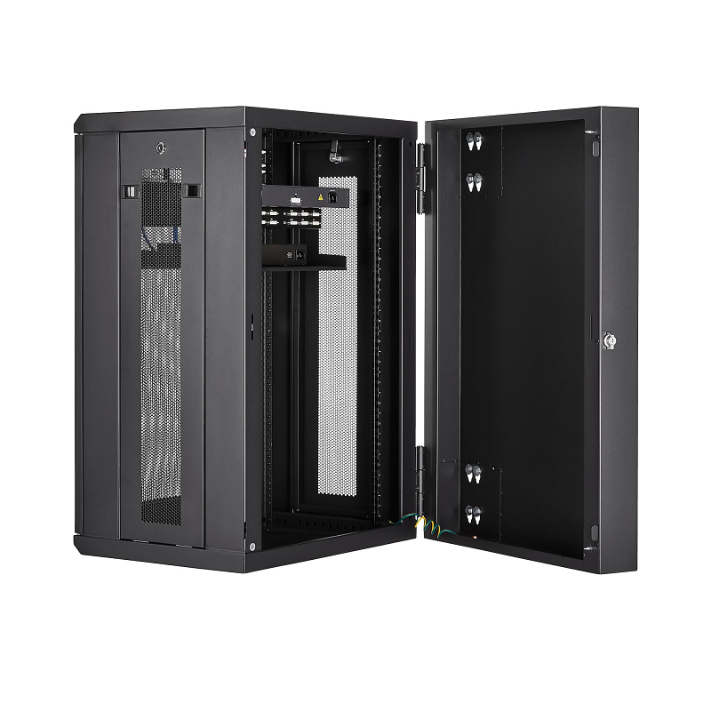 StarTech RK1820WALHM 18U 19 inch Wall Mount Network Cabinet w/Shelf & Flexible Side Panels