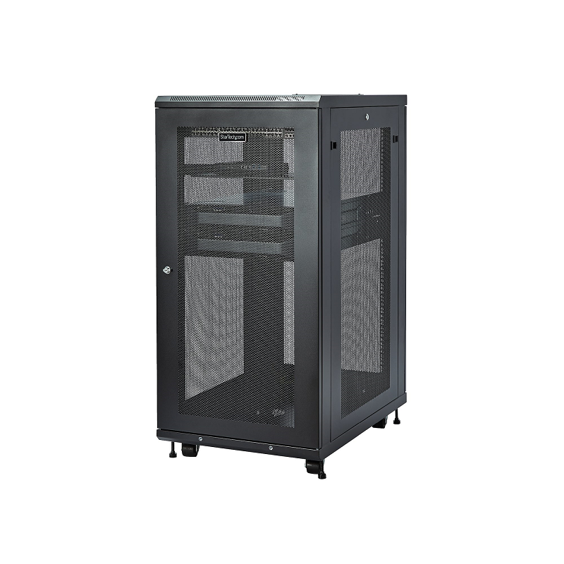StarTech RK2433BKM 24U Server Rack Cabinet - 4-Post Adjustable Depth