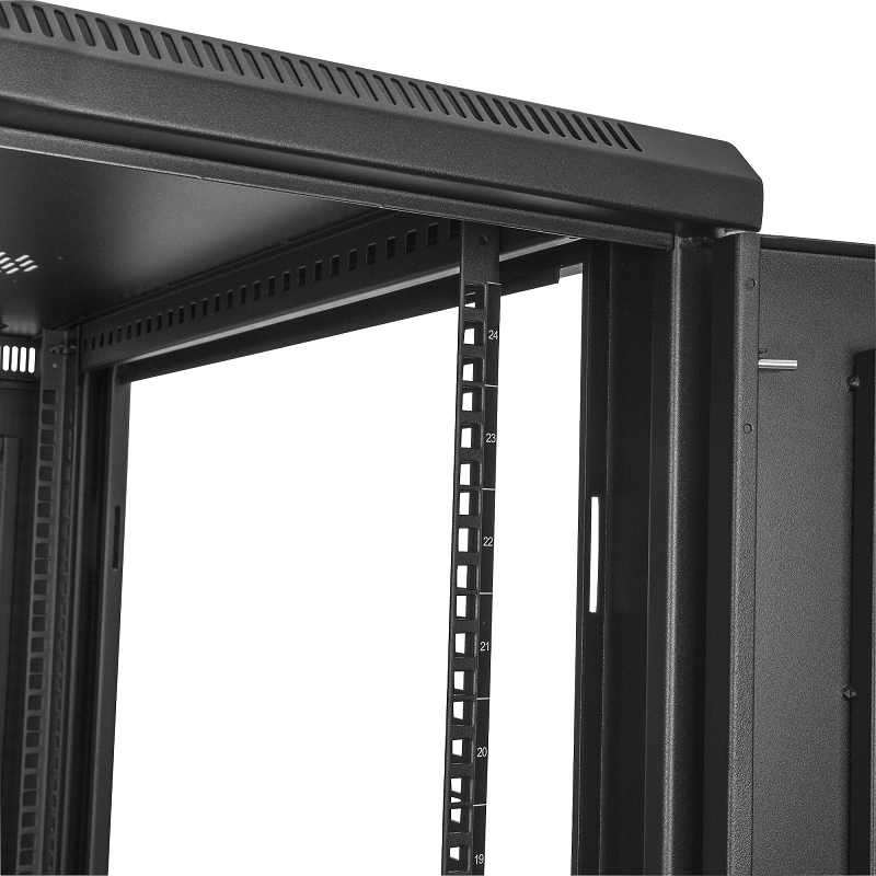 StarTech RK2433BKM 24U Server Rack Cabinet - 4-Post Adjustable Depth