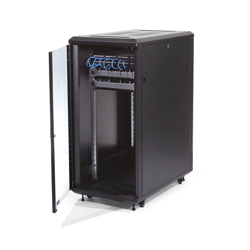 StarTech RK2536BKF 25U 36in Knock-Down Server Rack Cabinet with Casters