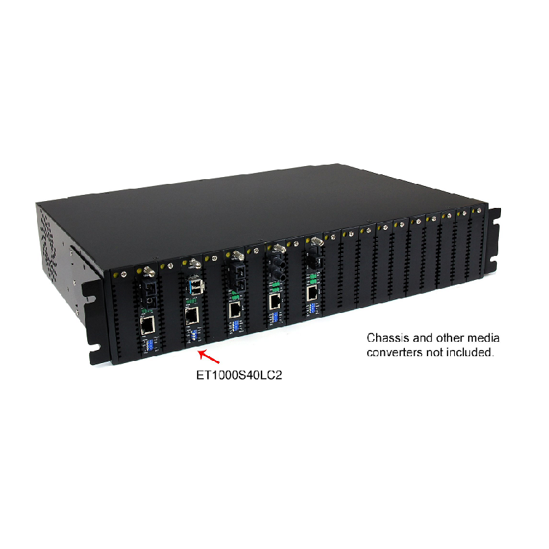 StarTech ET1000S40LC2 1000 Mbps Gigabit Single Mode Fiber Media Converter LC 40 km