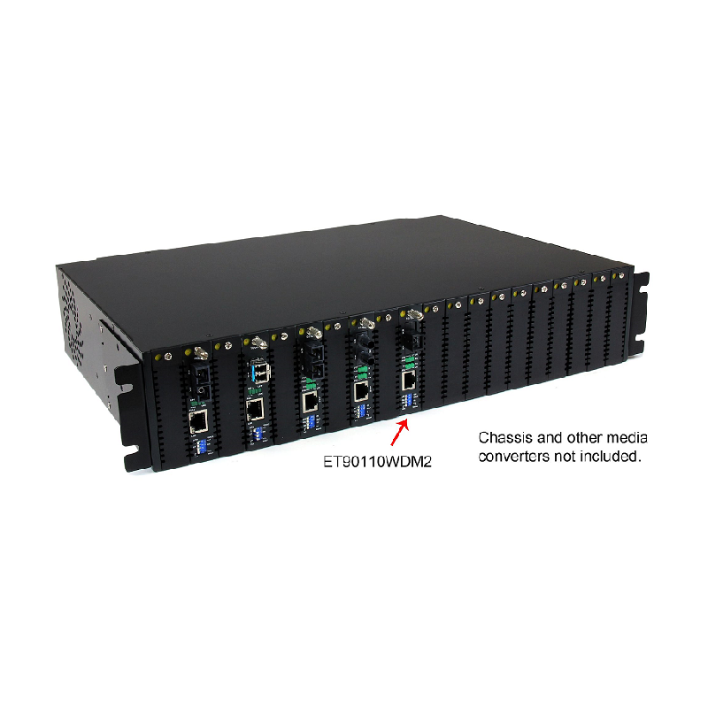 StarTech ET90110WDM2 10/100 Mbps Ethernet SM WDM Fiber Media Converter Kit SC 20km