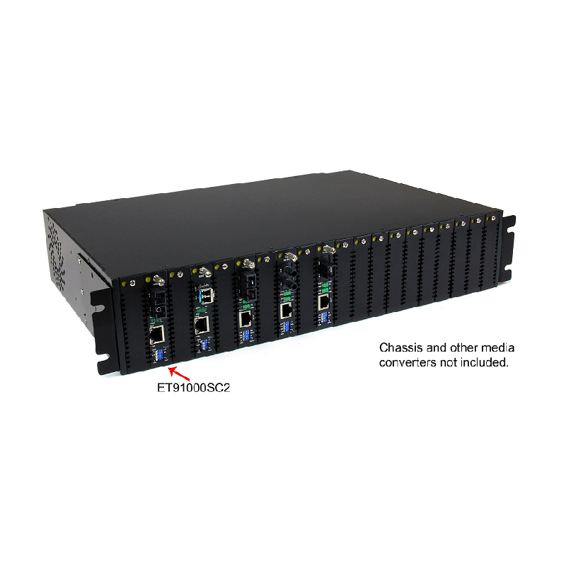 StarTech ET91000SC2 Gigabit Ethernet Multi Mode Fiber Media Converter SC 550m - 1000 Mbps
