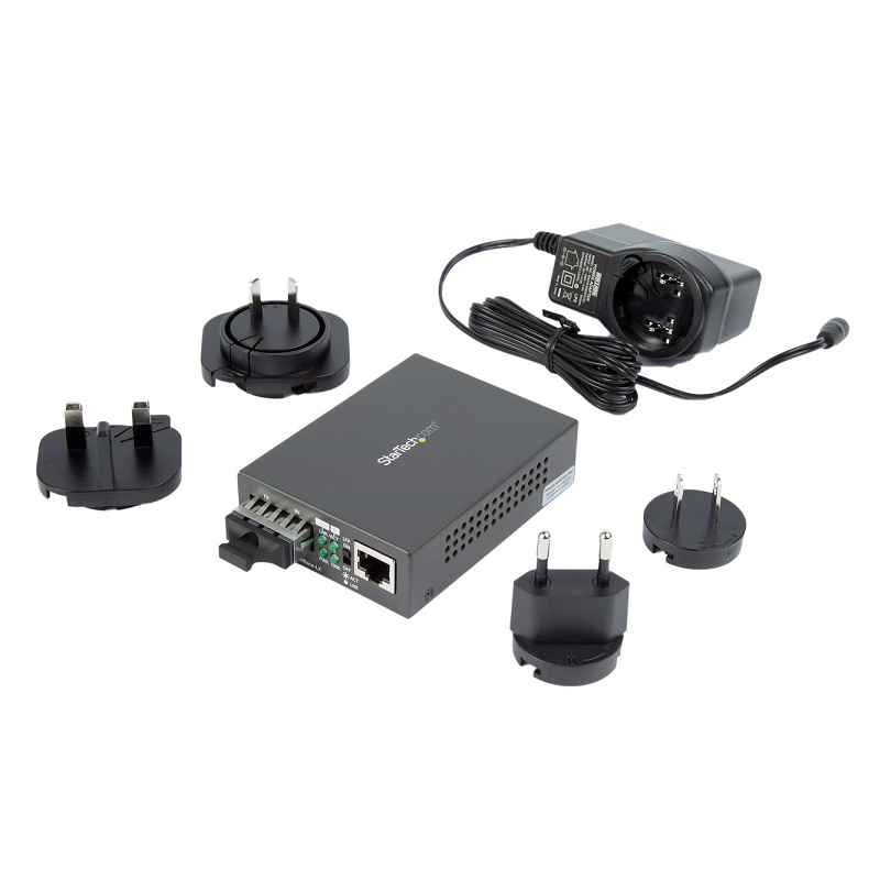 StarTech MCMGBSCMM055 MM SC Fiber Media Converter for 10/100/1000 Network - 550m Range GbE