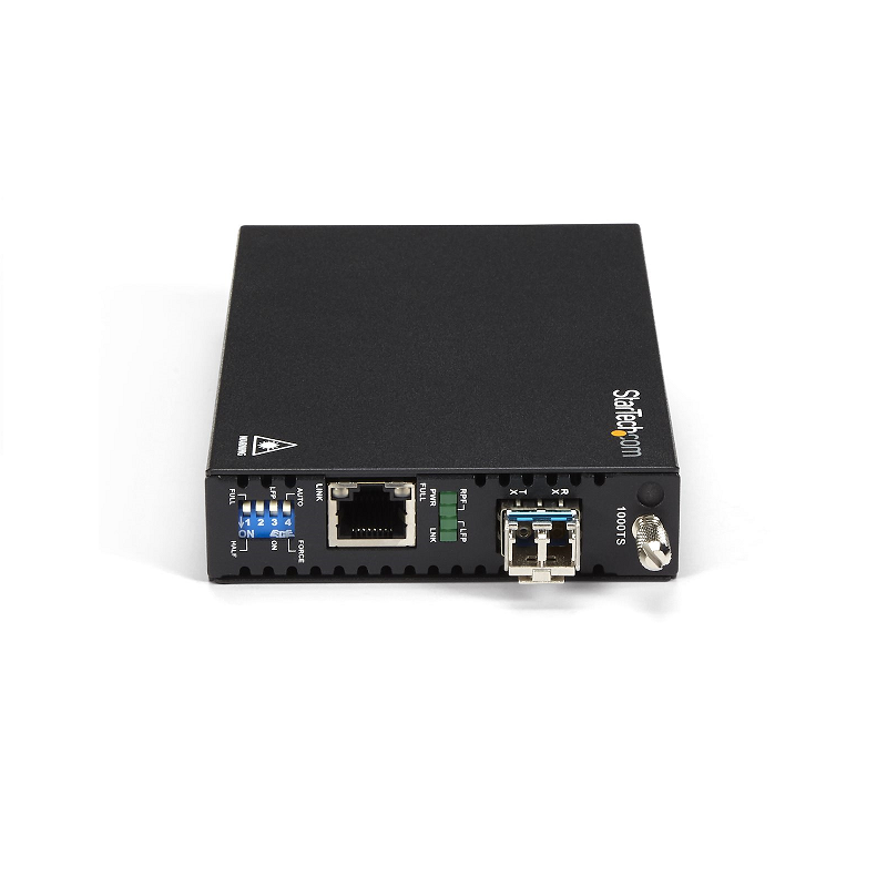 StarTech ET91000SM10 Gigabit Ethernet Copper-to-Fiber Media Converter - SM LC - 10 km