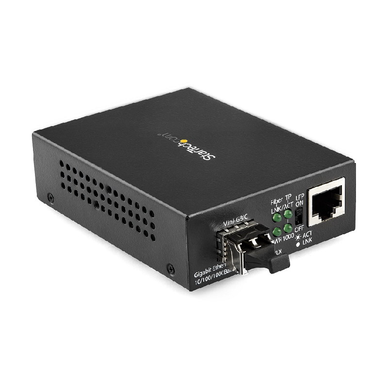 StarTech MCM1110MMLC Gigabit Ethernet Fiber Media Converter - Compact - 850nm MM LC - 550m