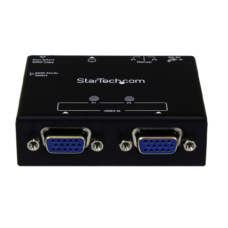 StarTech ST122VGA 2-Port VGA Auto Switch Box with Priority Switching and EDID Copy