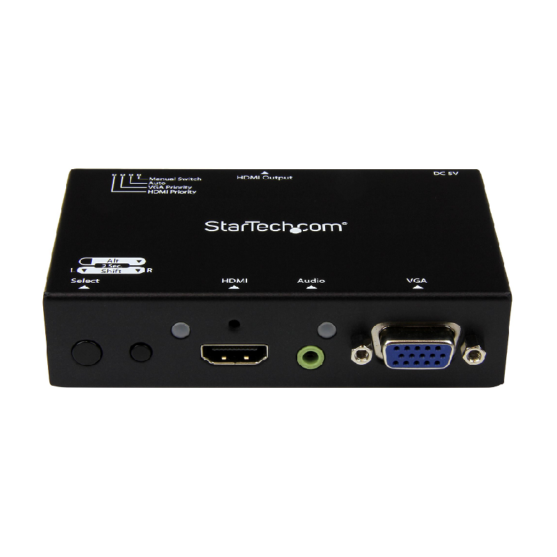 StarTech VS221VGA2HD 2x1 HDMI + VGA - HDMI Converter Switch w/Automatic&Priority Switching