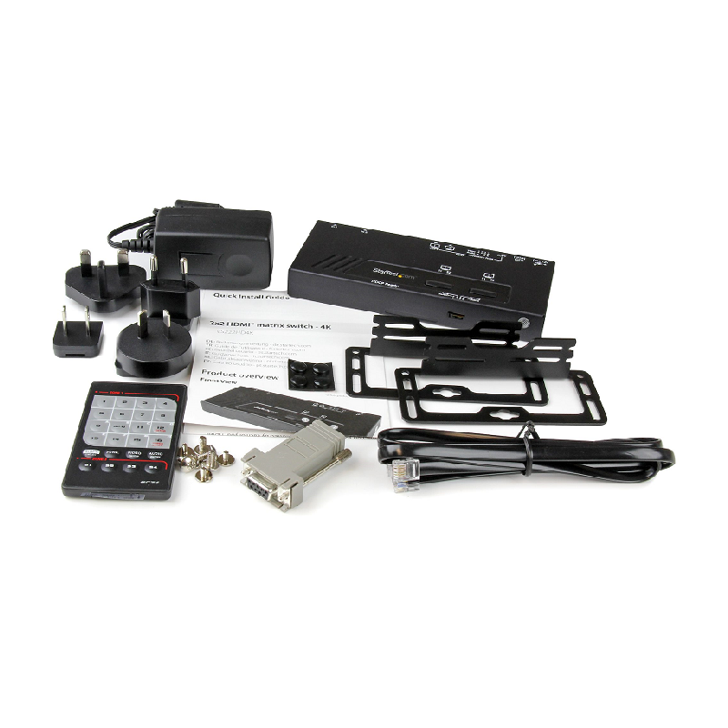 StarTech VS222HD4K 2x2 HDMI Matrix Switch - 4K with Fast Switching and Auto-Sensing