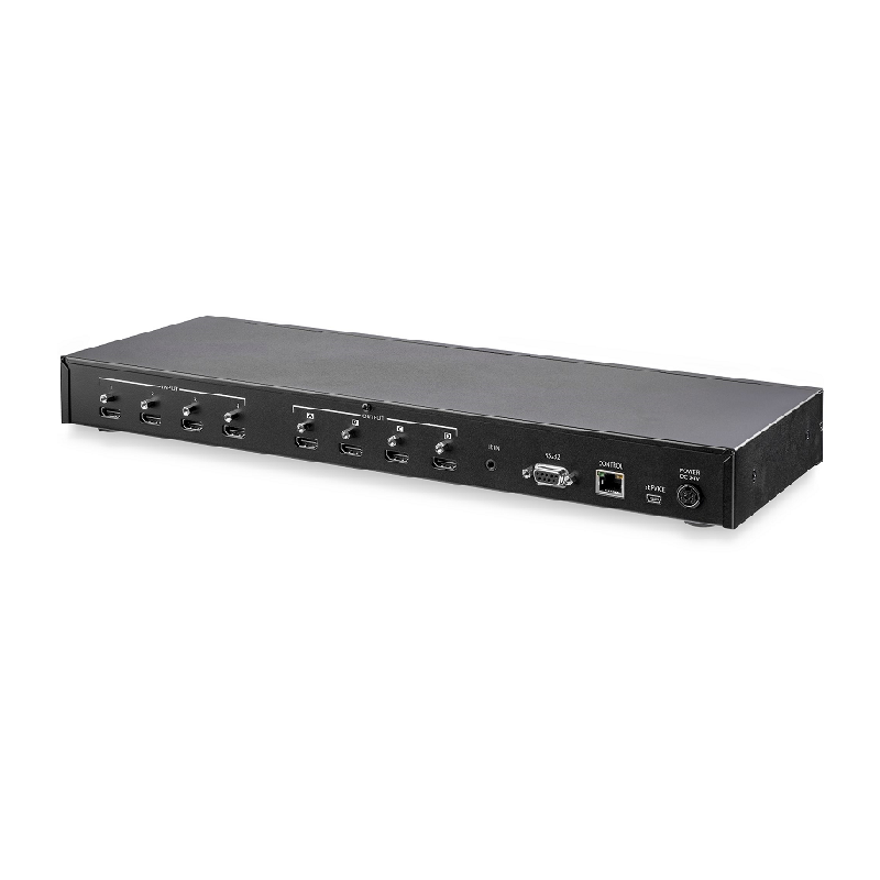 StarTech VS424HD4K60 4x4 HDMI Matrix Switch with Audio and Ethernet Control - 4K 60Hz