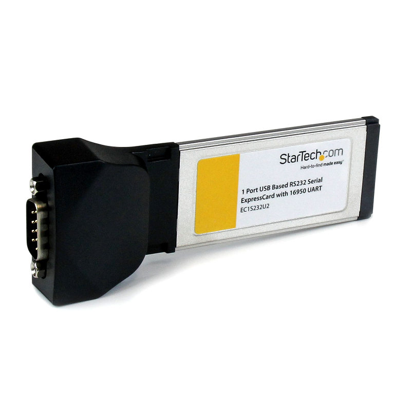 StarTech EC1S232U2 1 Port ExpressCard to RS232 DB9 Serial Adapter Card w/16950 - USB Based
