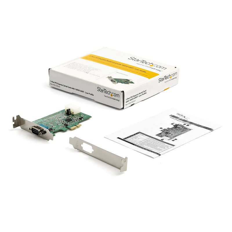 StarTech PEX1S953LP 1-port PCIe RS232 Serial Adapter Card PCIe to Serial DB9 - 16950 UART