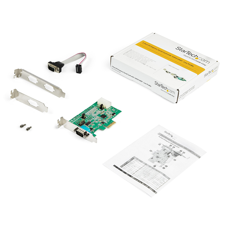StarTech PEX2S953LP 2-port PCIe RS232 Serial Host Controller Card