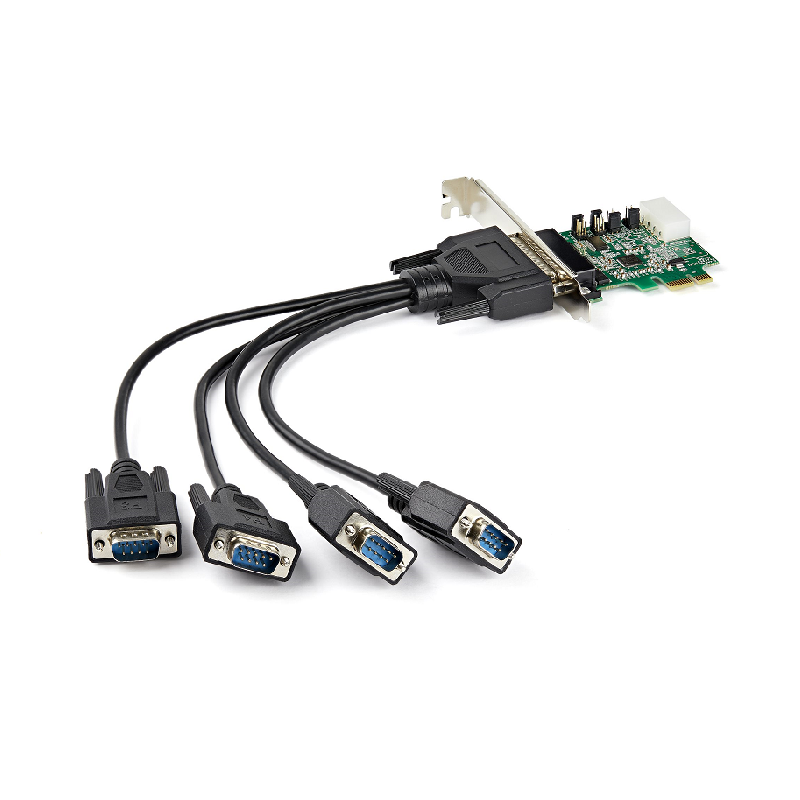 StarTech PEX4S953 4 Port Native PCIe RS232 Serial Adapter Card with 16950 UART