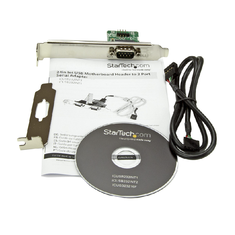 StarTech ICUSB232INT1 24in Internal USB Motherboard Header to Serial RS232 Adapter