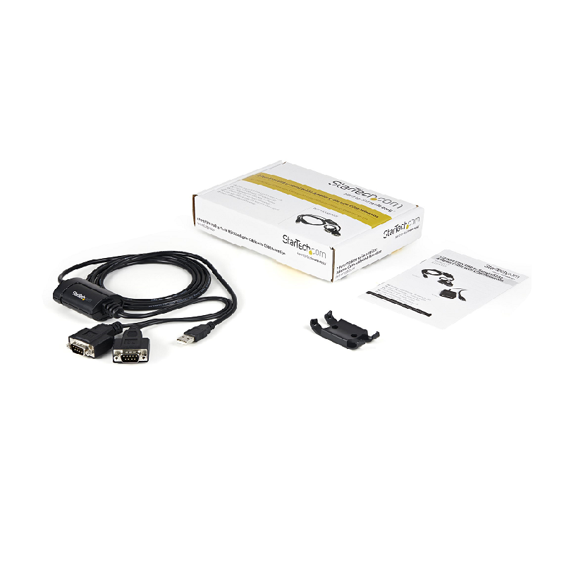 StarTech ICUSB2322F 2 Port FTDI USB to Serial RS232 Adapter Cable with COM Retention
