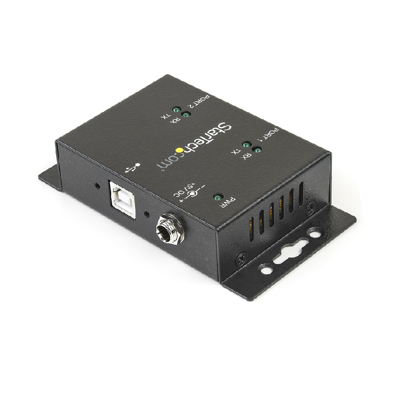 StarTech ICUSB2322I 2 Port Industrial Wall Mountable USB to Serial Adapter Hub