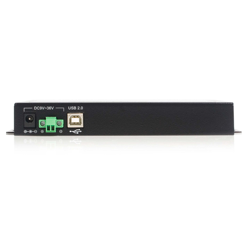 StarTech ICUSB2324X 4 Port Wall Mountable USB to Serial Adapter Hub with COM Retention