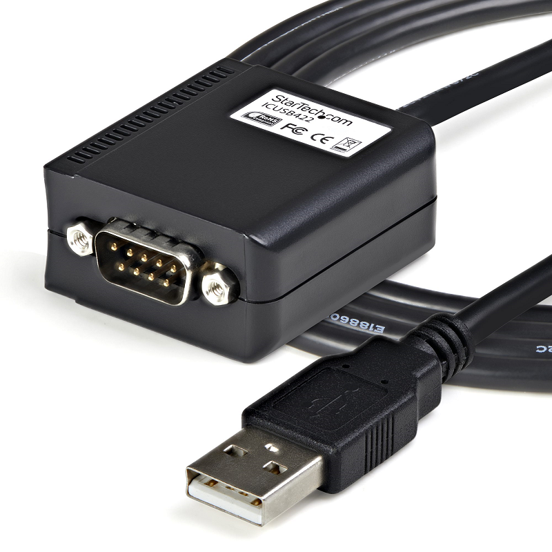 StarTech ICUSB422 6 ft Professional RS422/485 USB Serial Cable Adapter w/ COM Retention