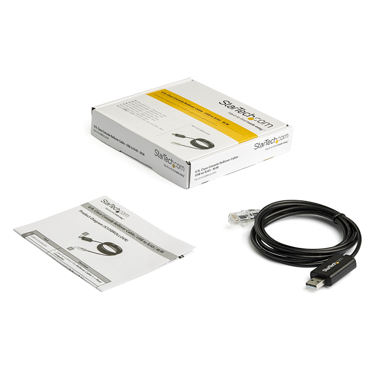 StarTech ICUSBROLLOVR 6 ft. (1.8 m) Cisco USB Console Cable - USB to RJ45