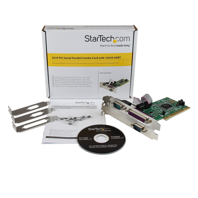 StarTech PCI2S1P 2 2S1P PCI Serial Parallel Combo Card with 16550 UART