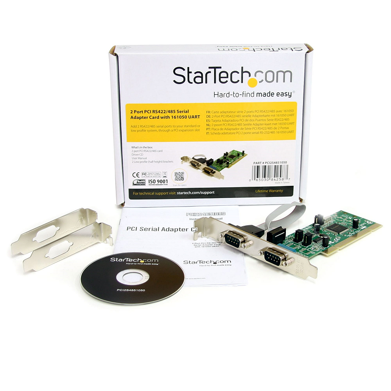 StarTech PCI2S4851050 2 Port PCI RS422/485 Serial Adapter Card with 161050 UART