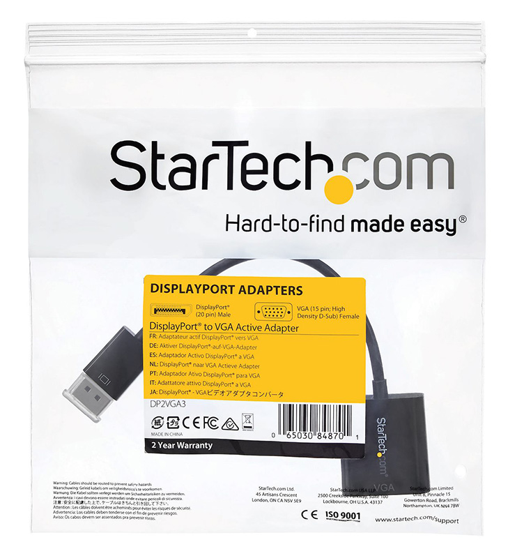 DisplayPort 1.2 to VGA Adapter Converter - DP to VGA - 1920x1200