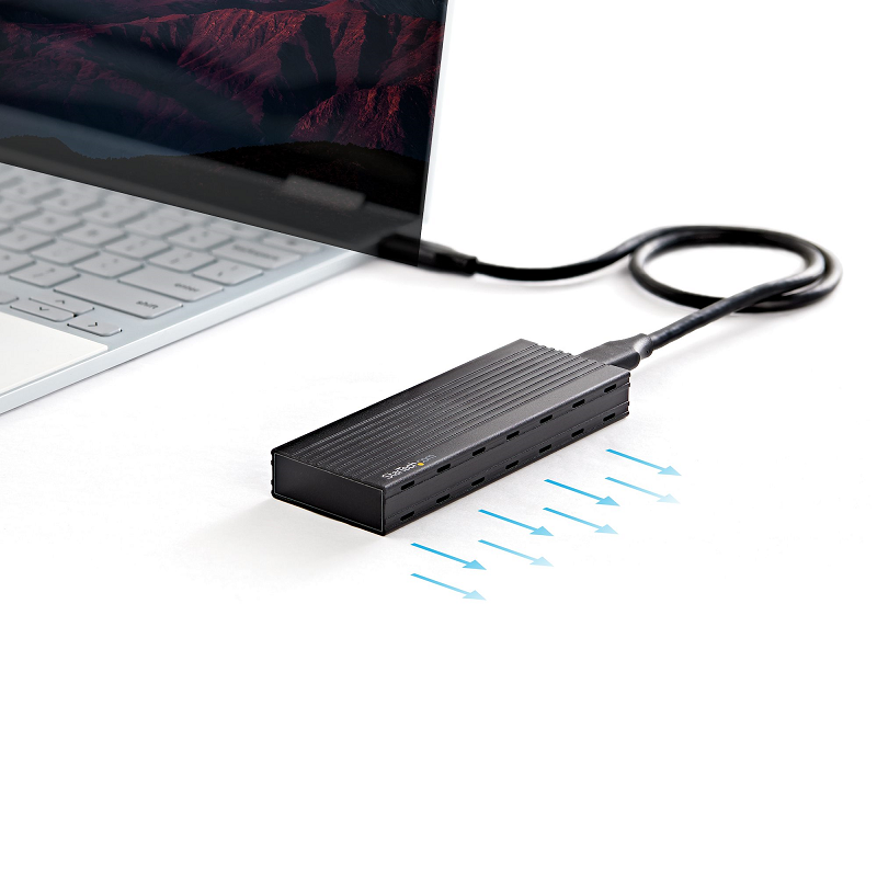 StarTech M2E1BMU31C USB-C 10Gbps to M.2 NVMe SSD Enclosure Portable External Aluminum Case