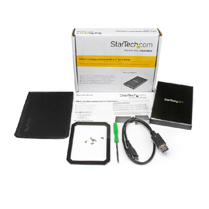 StarTech S251BMU313 USB 3.1 (10 Gbps) Enclosure for 2.5 inch SATA Drives