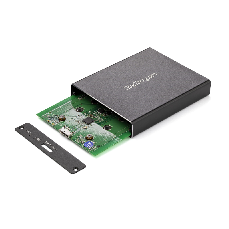 StarTech SM22BU31C3R Dual-Slot Drive Enclosure for M.2 SATA SSDs - USB 3.1 (10Gbps) - RAID