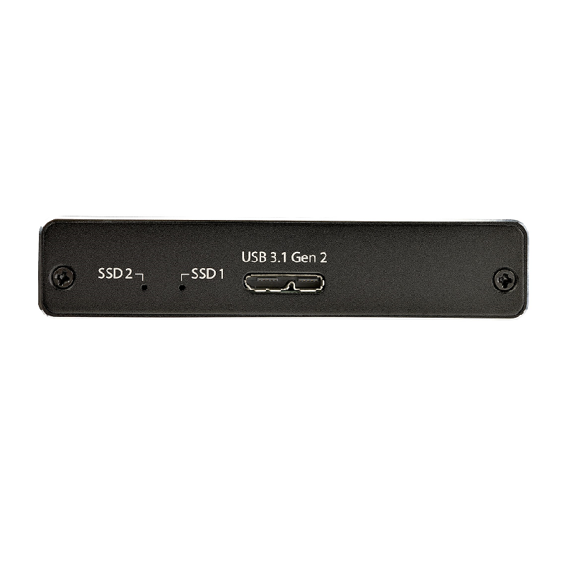 StarTech SM22BU31C3R Dual-Slot Drive Enclosure for M.2 SATA SSDs - USB 3.1 (10Gbps) - RAID