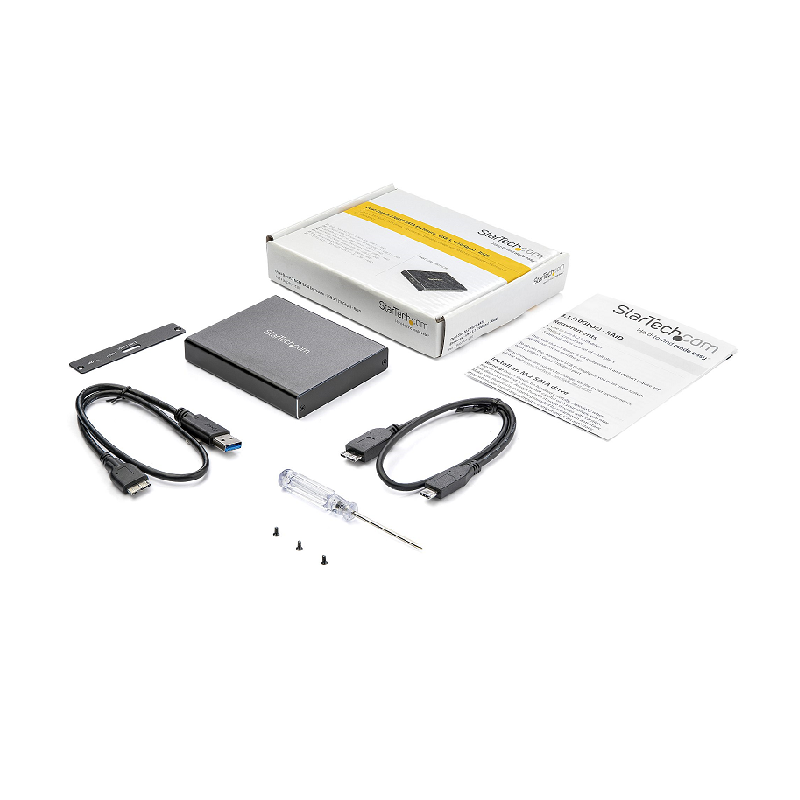 StarTech SM22BU31C3R Dual-Slot Drive Enclosure for M.2 SATA SSDs - USB 3.1 (10Gbps) - RAID