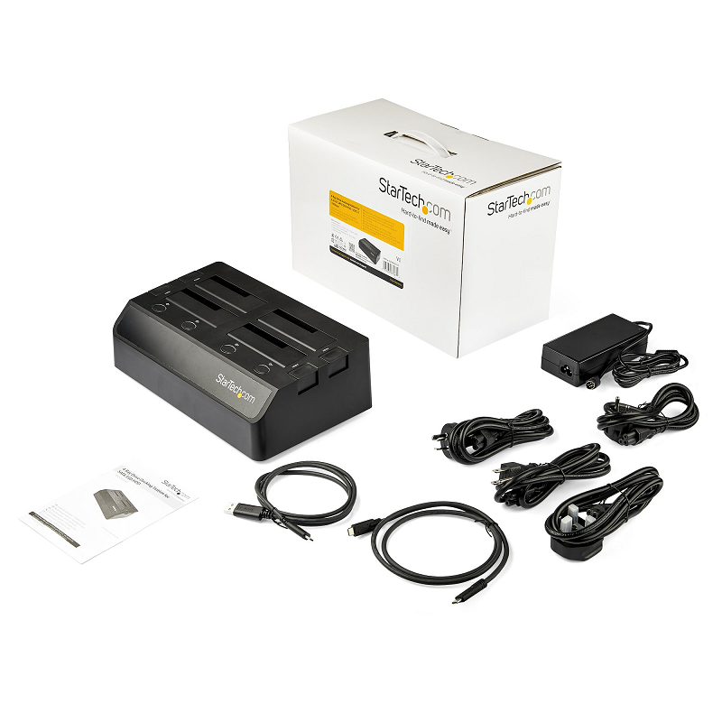 StarTech SDOCK4U313 4-Bay SATA HDD Docking Station - For 2.5 inch/3.5 inch - USB 3.1 (10Gbps)