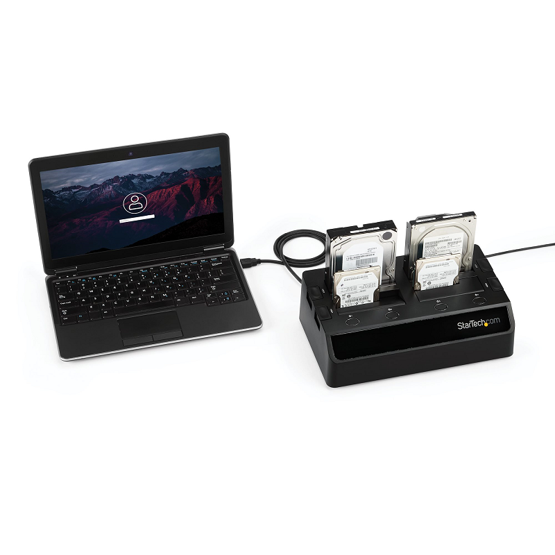 StarTech SDOCK4U33 USB 3.0 to 4-Bay SATA 6Gbps HDD Docking Station 2.5/3.5 inch