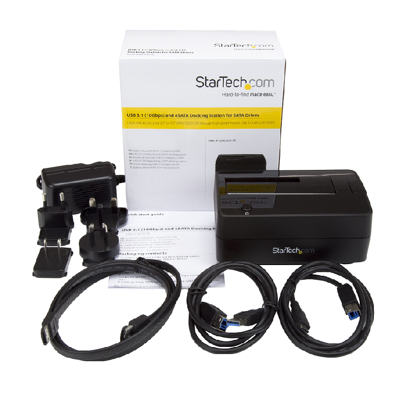 StarTech SDOCKU313E Drive Docking Station for 2.5/3.5 inch SATA Drives USB 3.1 or eSATA