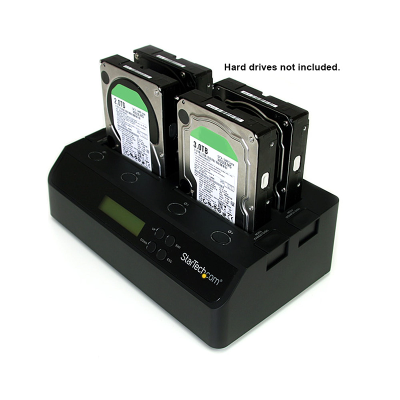 StarTech SATDOCK4U3RE 4 Bay USB 3.0 eSATA to SATA Standalone 1:3 HDD Duplicator Dock