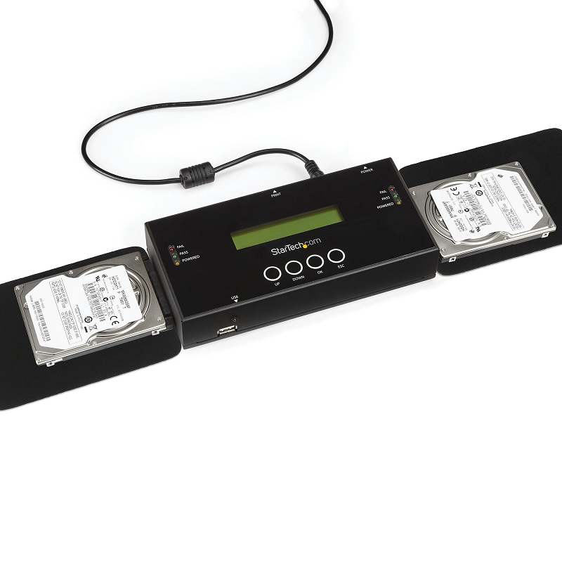StarTech SATSASDUPE11 1:1 Hard Drive Duplicator/Eraser for 2.5/3.5 inch SATA and SAS Drives