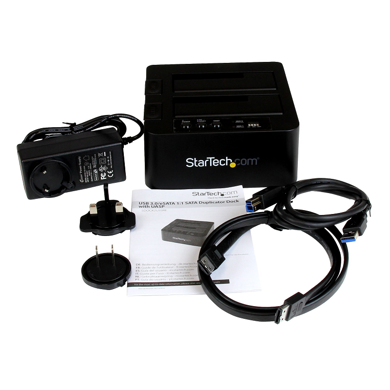 StarTech SDOCK2U33RE Standalone HDD Cloner with SATA 6Gbps for fast-speed duplication