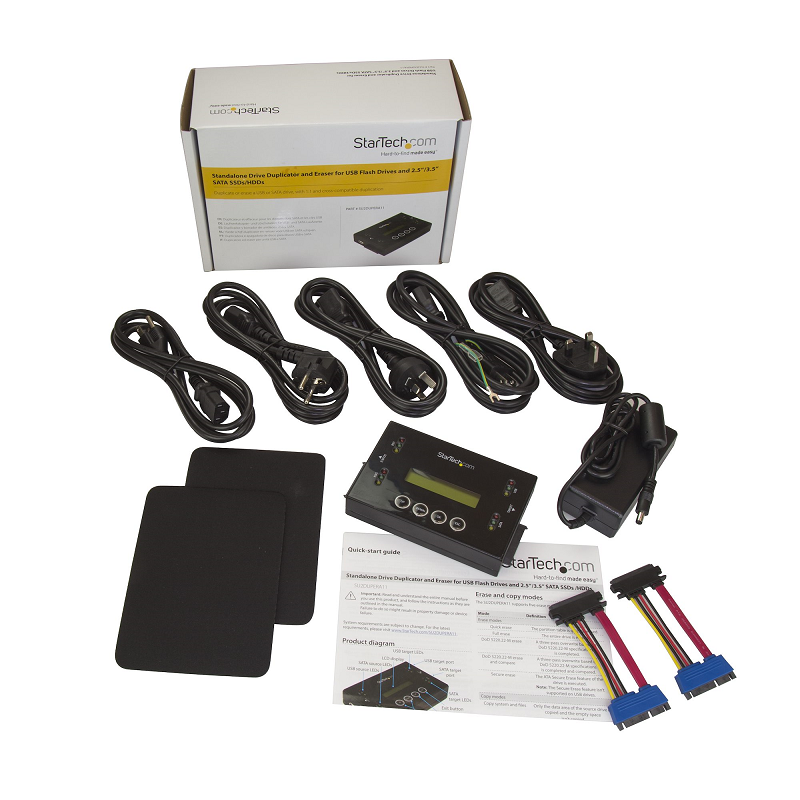 StarTech SU2DUPERA11 Drive Duplicator & Eraser for USB Flash Drives & 2.5/3.5 inch SATA Drives