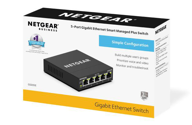 Netgear GS305E-100UKS 5-Port Gigabit Smart Managed Plus Switch