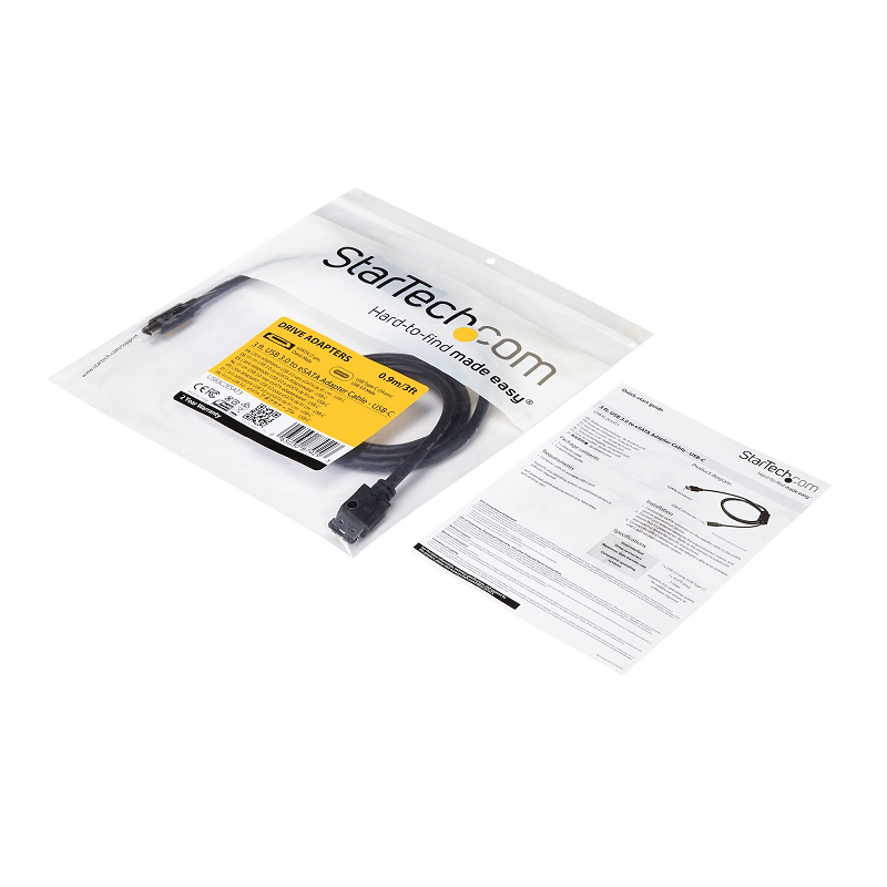 StarTech USB3C2ESAT3 USB-C to eSATA Cable For External Storage Devices USB 3.0 (5Gbps) 1 m