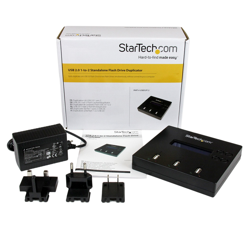 StarTech USBDUP12 1:2 Standalone USB Duplicator and Eraser for Flash Drives